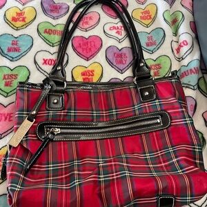 Chaps plaid purse